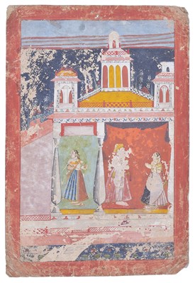 Lot 187 - A COUPLE WITH ATTENDANT IN A PALACE