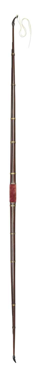 Lot 72 - A VERY RARE EARLY LAMINATED LONGBOW, 18TH CENTURY