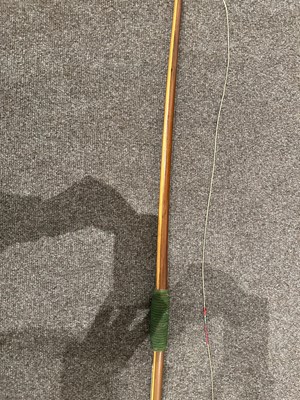 Lot 32 - TWO ALDRED LONGBOWS OWNED BY KENNETH AND MARGOT WEBB, FOUNDERS OF THE BRITISH LONGBOW SOCIETY