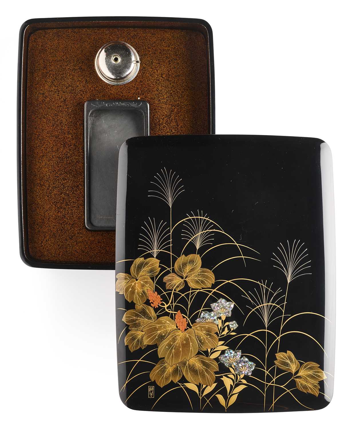 Lot 149 - A JAPANESE GOLD-LACQUER SUZURIBAKO, EARLY 20TH CENTURY, SIGNED KOHO