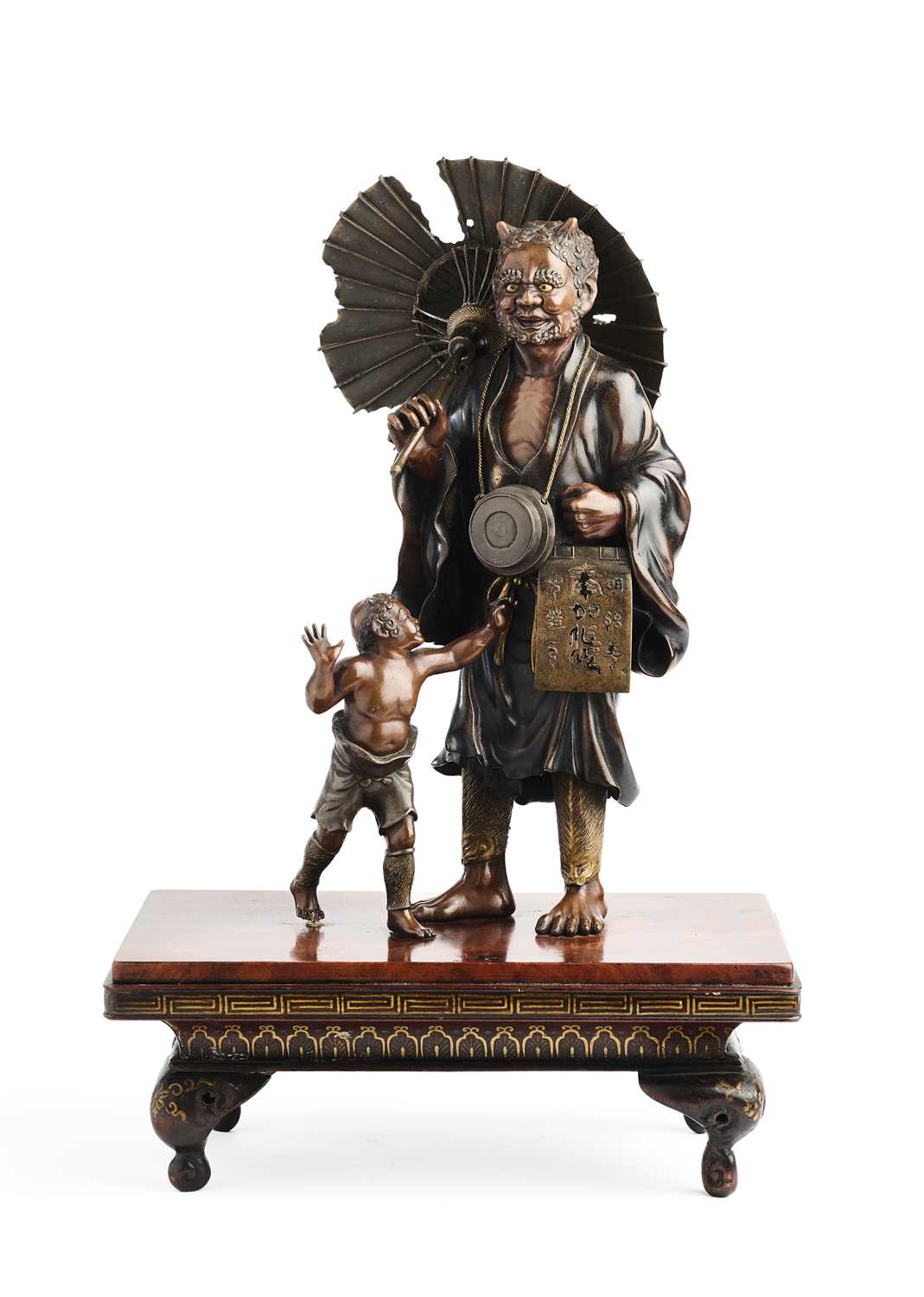 Lot 153 - A FINE JAPANESE BRONZE OKIMONO OF ONI, MEIJI PERIOD (1868-1912)