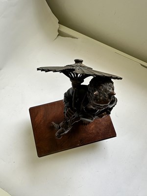 Lot 153 - A FINE JAPANESE BRONZE OKIMONO OF ONI, MEIJI PERIOD (1868-1912)