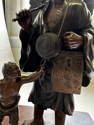 Lot 153 - A FINE JAPANESE BRONZE OKIMONO OF ONI, MEIJI PERIOD (1868-1912)