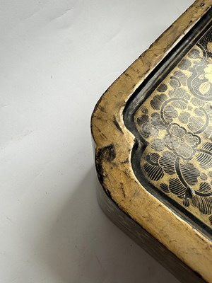 Lot 35 - A CHINESE EXPORT LACQUER FOLDING GAMES BOARD, QING DYNASTY, MID 19TH CENTURY
