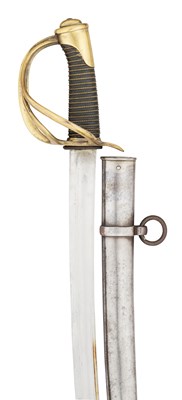 Lot 697 - A FRENCH OTHER RANKS 1822 PATTERN LIGHT CAVALRY SABRE, NO. 996, DATED 1853
