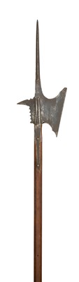 Lot 277 - A HALBERD IN GERMAN 16TH CENTURY STYLE, 19TH CENTURY