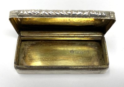 Lot 259 - A WILLIAM IV SILVER SNUFF BOX, WILLIAM SIMPSON, BIRMINGHAM, 1833