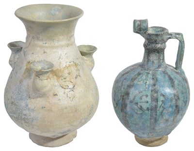 Lot 207 - TWO KASHAN POTTERY VESSELS