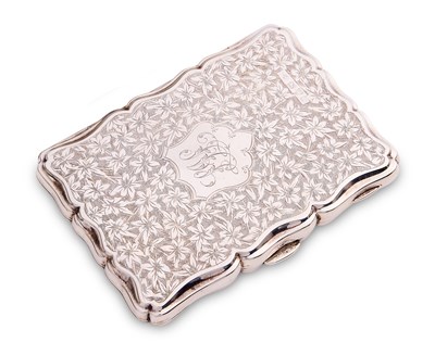 Lot 54 - A VICTORIAN SILVER CARD CASE, FLORENCE WARDEN OF BIRMINGHAM, CHESTER, 1897