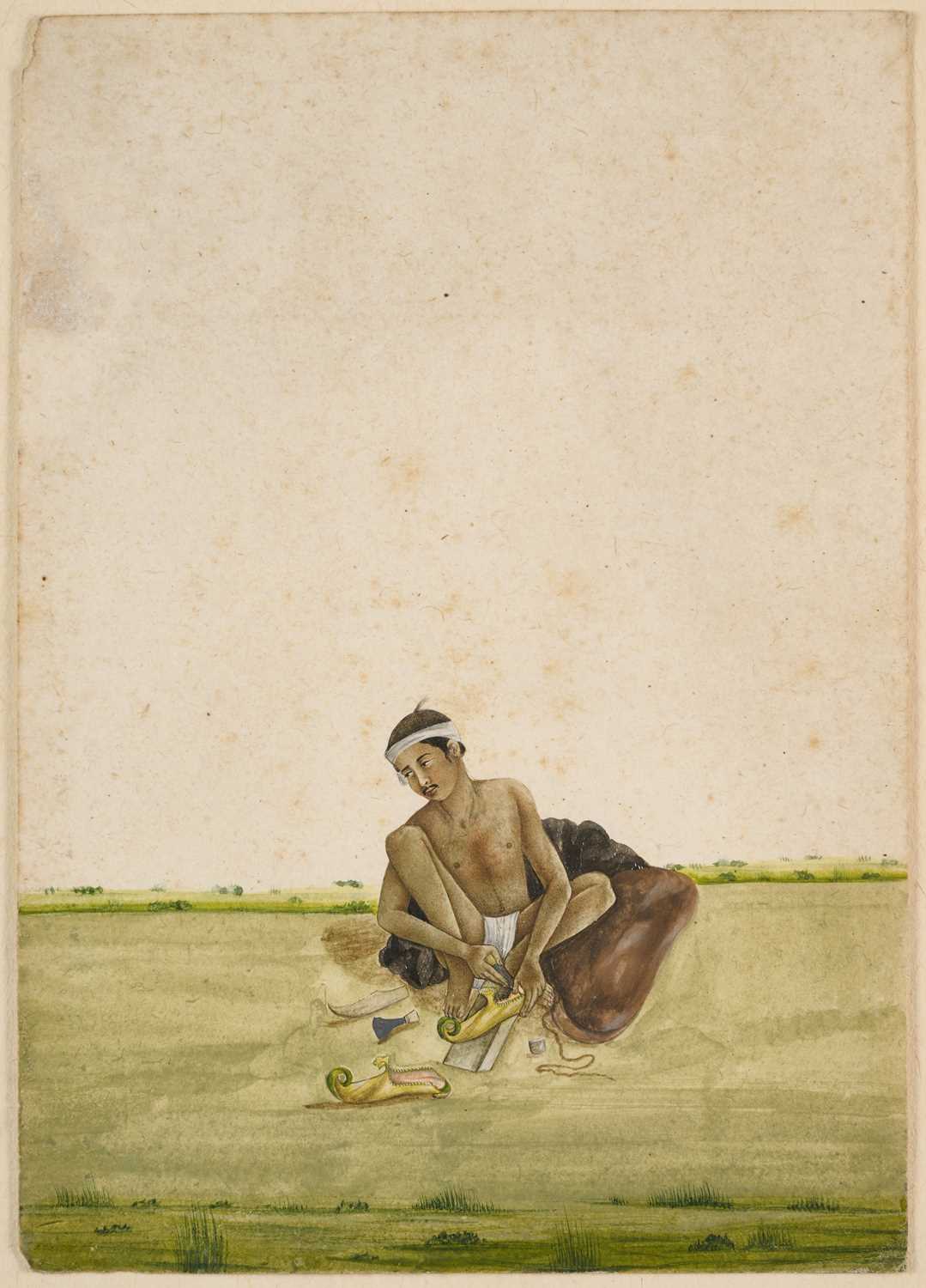 Lot 79 - A DEPICTION OF A COBBLER, MURSHIDABAD, INDIA, CIRCA 1790