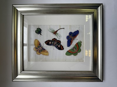 Lot 27 - TWELVE CHINESE EXPORT PAINTINGS OF BUTTERFLIES, QING DYNASTY, 19TH CENTURY