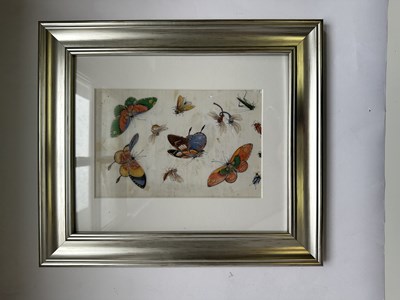 Lot 27 - TWELVE CHINESE EXPORT PAINTINGS OF BUTTERFLIES, QING DYNASTY, 19TH CENTURY
