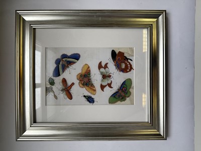 Lot 27 - TWELVE CHINESE EXPORT PAINTINGS OF BUTTERFLIES, QING DYNASTY, 19TH CENTURY