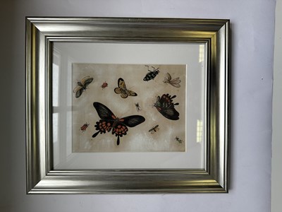 Lot 27 - TWELVE CHINESE EXPORT PAINTINGS OF BUTTERFLIES, QING DYNASTY, 19TH CENTURY