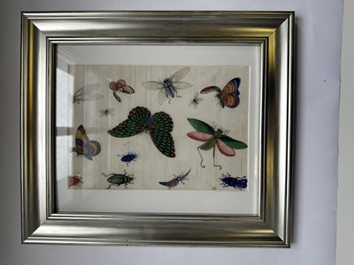 Lot 27 - TWELVE CHINESE EXPORT PAINTINGS OF BUTTERFLIES, QING DYNASTY, 19TH CENTURY