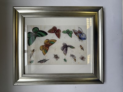 Lot 27 - TWELVE CHINESE EXPORT PAINTINGS OF BUTTERFLIES, QING DYNASTY, 19TH CENTURY