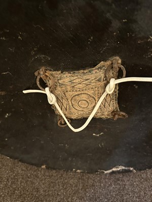 Lot 565 - THREE INDIAN HIDE SHIELDS (DHAL), 19TH CENTURY