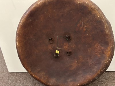 Lot 565 - THREE INDIAN HIDE SHIELDS (DHAL), 19TH CENTURY