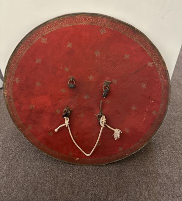 Lot 565 - THREE INDIAN HIDE SHIELDS (DHAL), 19TH CENTURY