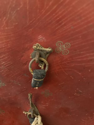 Lot 565 - THREE INDIAN HIDE SHIELDS (DHAL), 19TH CENTURY