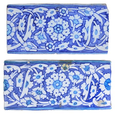 Lot 216 - â€¡TWO IZNIK BORDER TILES