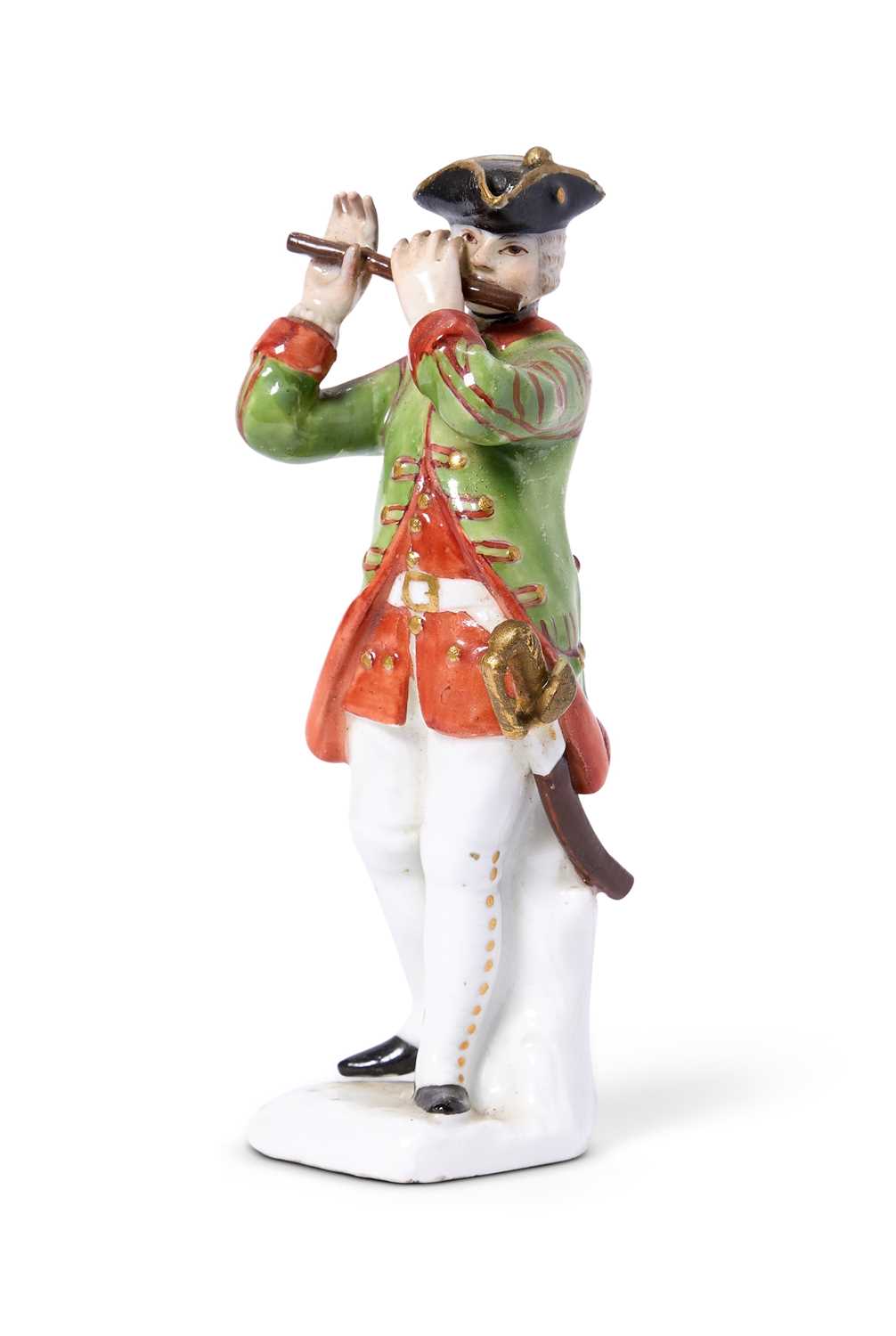 Lot 8 - A MEISSEN FIGURE OF A PIPER, CIRCA 1750