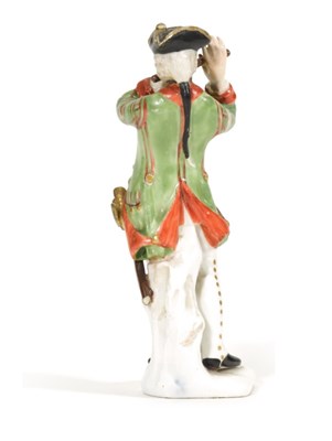 Lot 8 - A MEISSEN FIGURE OF A PIPER, CIRCA 1750