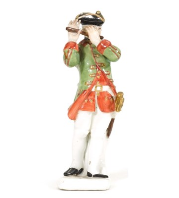 Lot 8 - A MEISSEN FIGURE OF A PIPER, CIRCA 1750