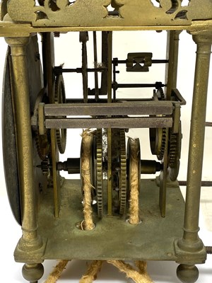 Lot 107 - A BRASS LANTERN CLOCK, WILLIAM RAYMENT, STOWMARKET, 1ST HALF 18TH CENTURY
