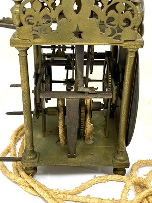 Lot 107 - A BRASS LANTERN CLOCK, WILLIAM RAYMENT, STOWMARKET, 1ST HALF 18TH CENTURY