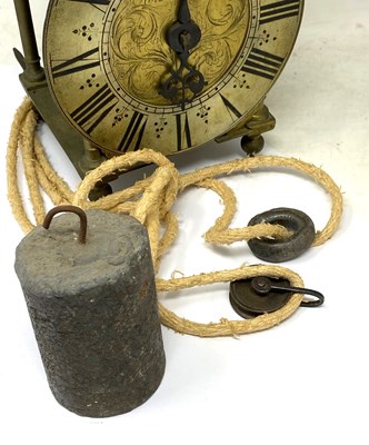 Lot 107 - A BRASS LANTERN CLOCK, WILLIAM RAYMENT, STOWMARKET, 1ST HALF 18TH CENTURY