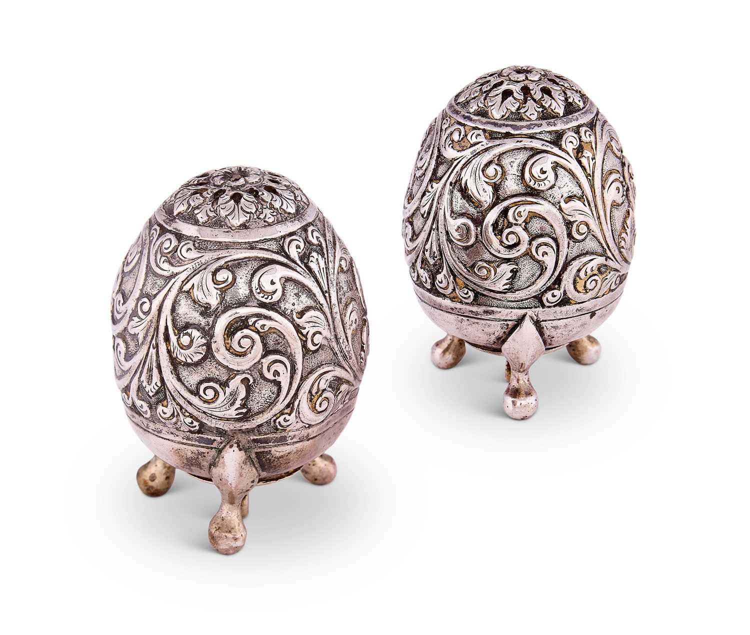 Lot 56 - TWO SILVER PEPPERPOTS, INDIA, CIRCA 1900