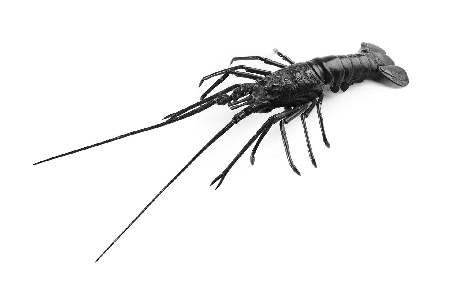 Lot 151 - AN IMPRESSIVE JAPANESE BRONZE JIZAI OKIMONO OF A SPINY LOBSTER, MEIJI PERIOD (1869-1912)