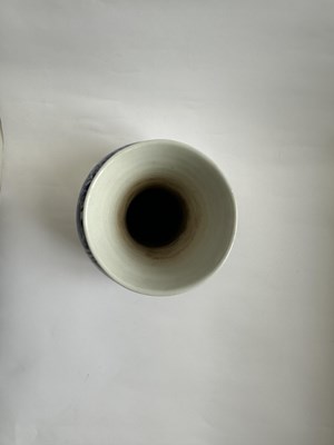 Lot 15 - A CHINESE BLUE AND WHITE BOTTLE VASE