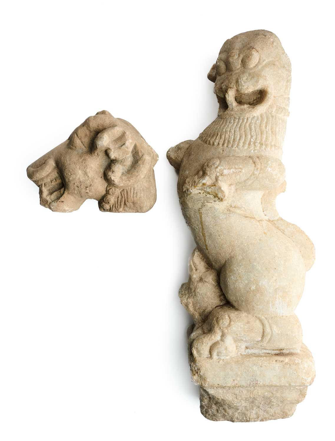 Lot 29 - TWO CARVED STONE FRAGMENTS