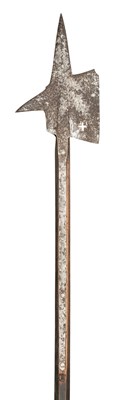 Lot 255 - A SWISS HALBERD OF SO-CALLED SEMPACH TYPE, PROBABLY ZURICH, THIRD QUARTER OF THE 17TH CENTURY