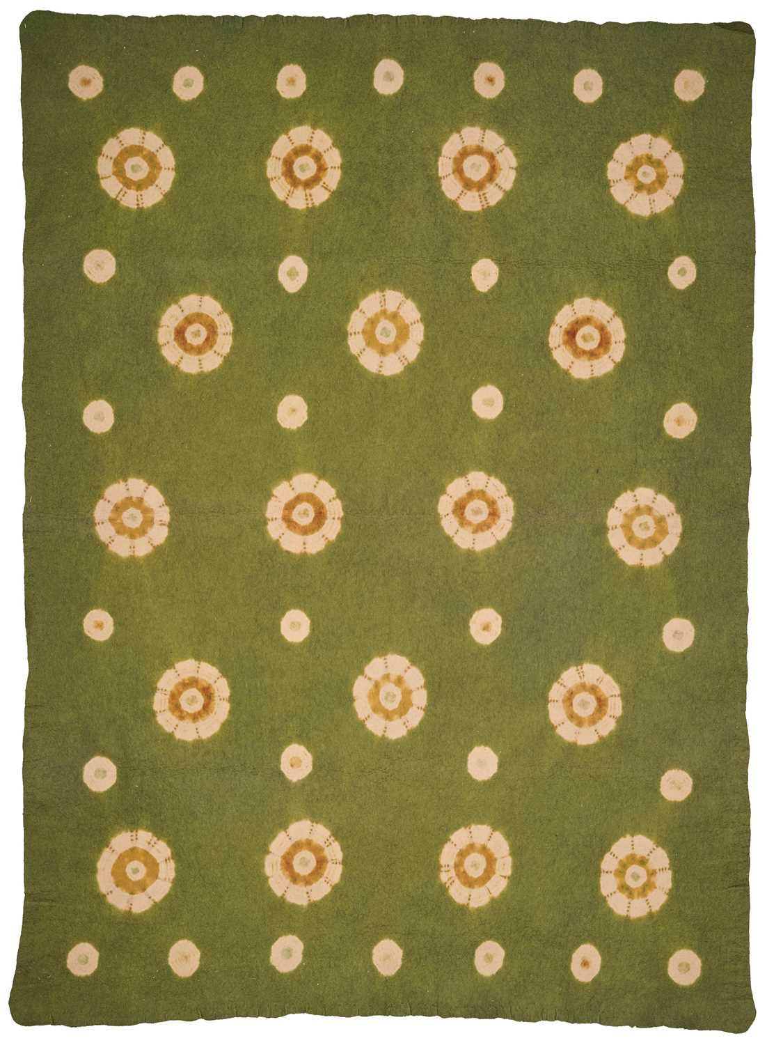 Lot 50 - A MONGOLIAN FELTED WOOL MOSEN FOR THE JAPANESE MARKET, LATE 19TH CENTURY