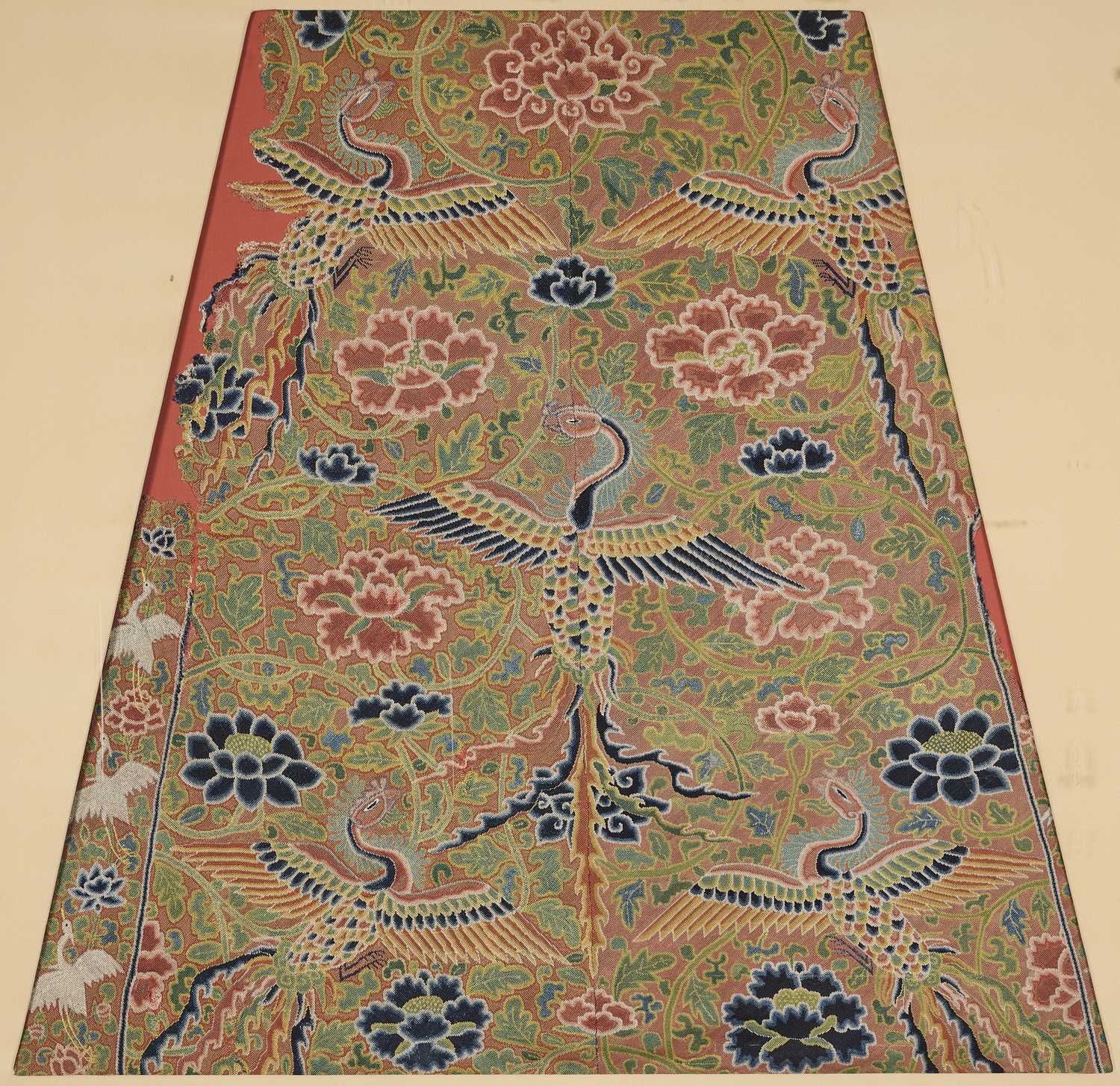 Lot 43 - A CHINESE EMBROIDERED SILK PANEL, MING DYNASTY, 15TH CENTURY