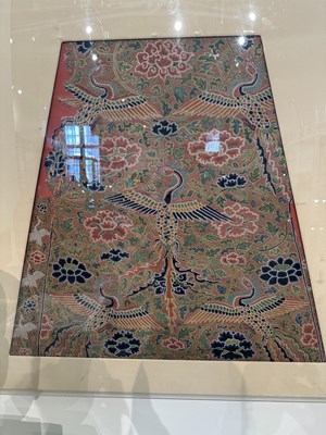 Lot 43 - A CHINESE EMBROIDERED SILK PANEL, MING DYNASTY, 15TH CENTURY