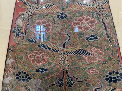 Lot 43 - A CHINESE EMBROIDERED SILK PANEL, MING DYNASTY, 15TH CENTURY