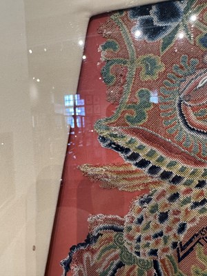 Lot 43 - A CHINESE EMBROIDERED SILK PANEL, MING DYNASTY, 15TH CENTURY