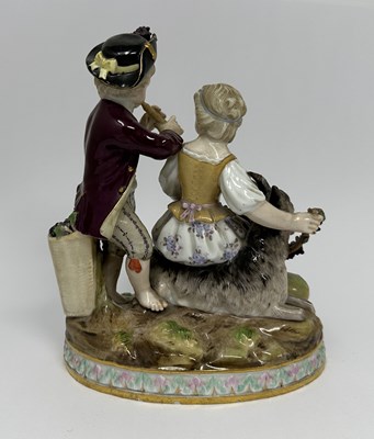 Lot 14 - A MEISSEN GROUP REPRESENTING AUTUMN, SECOND HALF 19TH CENTURY
