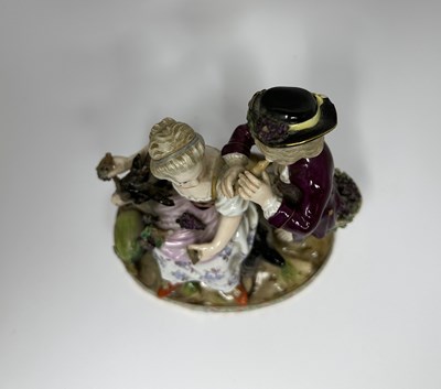 Lot 14 - A MEISSEN GROUP REPRESENTING AUTUMN, SECOND HALF 19TH CENTURY