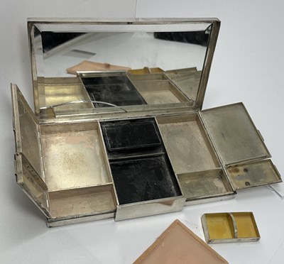 Lot 275 - A FRENCH SILVER MINAUDIERE IMPORTED BY ASPREY CO. LTD. OF LONDON, CIRCA 1935