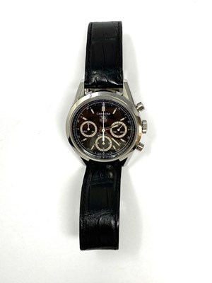Lot 513 - TAG HEUER, CARRERA CALIBRE 17, REF.CV2113: GENTLEMAN'S STAINLESS STEEL CHRONOGRAPH WRISTWATCH, CIRCA 2000
