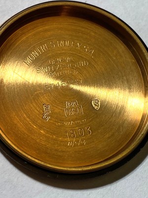 Lot 512 - ROLEX, OYSTER PERPETUAL DAY-DATE, REF.1807: GENTLEMAN'S GOLD BRACELET WATCH, CIRCA 1974