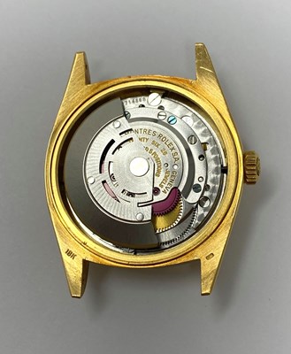 Lot 512 - ROLEX, OYSTER PERPETUAL DAY-DATE, REF.1807: GENTLEMAN'S GOLD BRACELET WATCH, CIRCA 1974
