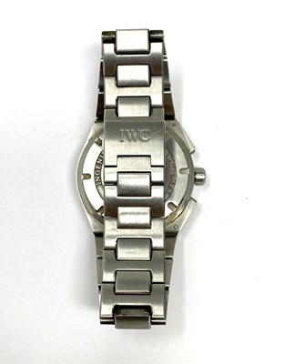 Lot 514 - IWC, INGENIEUR CHRONOGRAPH, REF.3725.01: GENTLEMAN'S STAINLESS STEEL BRACELET WATCH, 2005-08