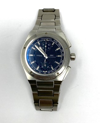 Lot 514 - IWC, INGENIEUR CHRONOGRAPH, REF.3725.01: GENTLEMAN'S STAINLESS STEEL BRACELET WATCH, 2005-08