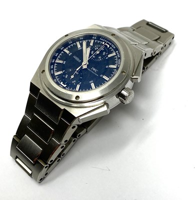 Lot 514 - IWC, INGENIEUR CHRONOGRAPH, REF.3725.01: GENTLEMAN'S STAINLESS STEEL BRACELET WATCH, 2005-08